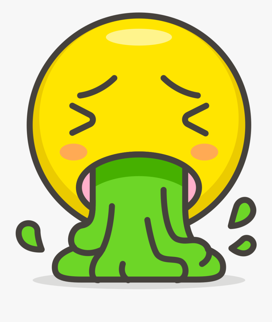 Face Vomiting Emoji - Flaming Poop Emoji, Transparent Clipart