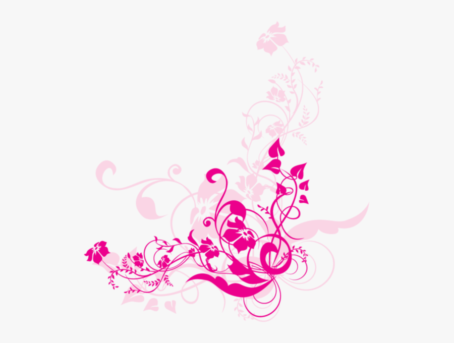 Vector Floral Pink Png, Transparent Clipart