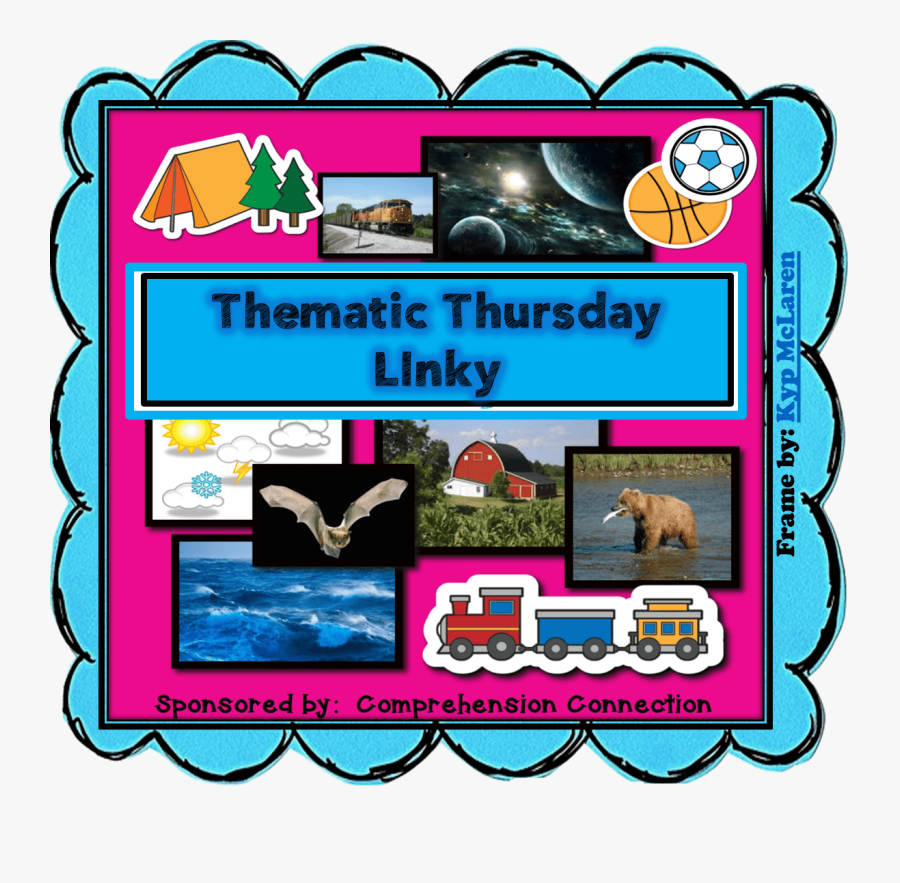 Thematic Thursday Linky Header - Book, Transparent Clipart