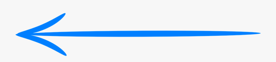 Arrow, Left, Blue, Handdrawn, Pointing, Direction - Pfeil Blau, Transparent Clipart