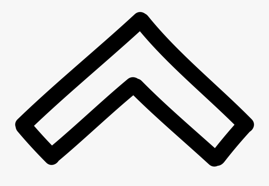 Up Arrow Hand Drawn Outline - Hand Drawn Up Arrow, Transparent Clipart