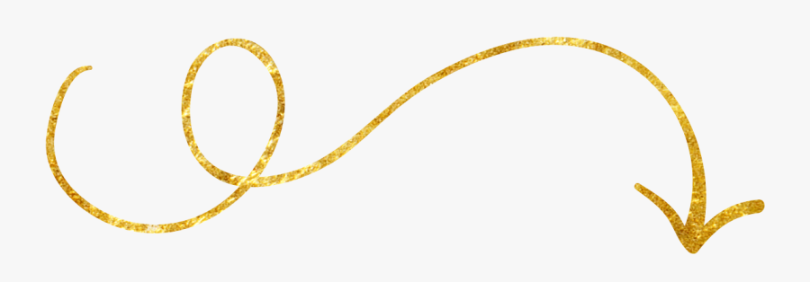Drawn Arrow Yellow - Gold Arrow No Background, Transparent Clipart