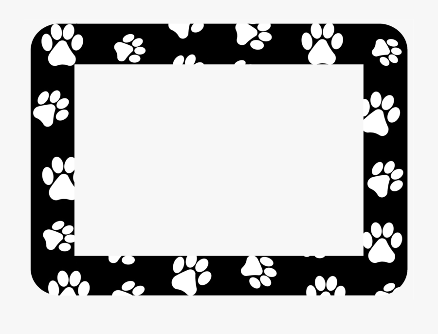 Pet Paw Print Self-stick Picture Frames Collection - Paw Print Frame Transparent, Transparent Clipart