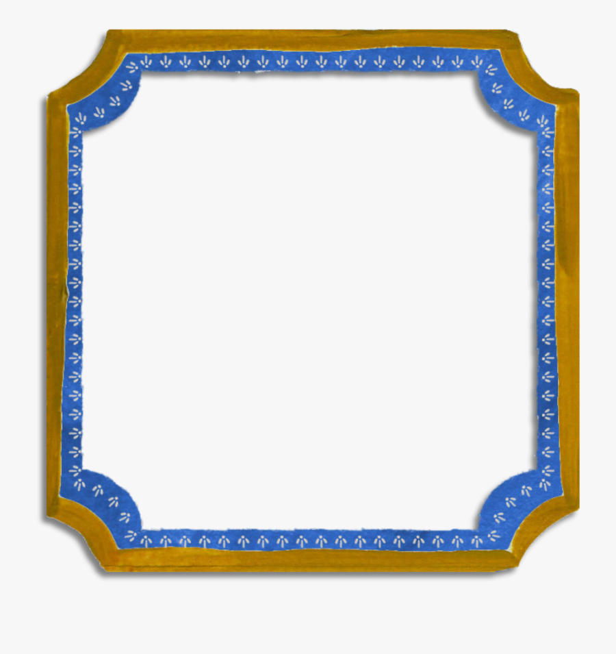 Square Vintage Frame Clipart - Bingkai Biru, Transparent Clipart