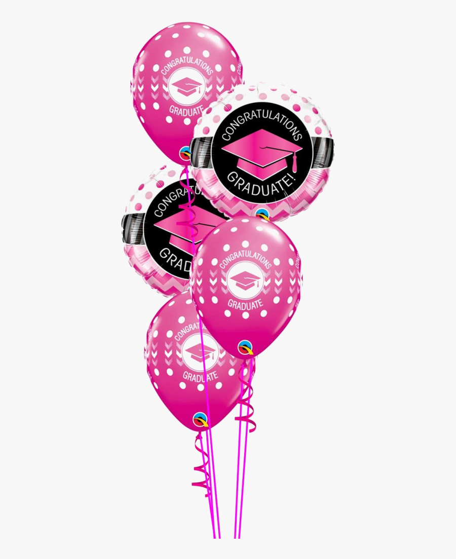 Graduation Pink Classic - Graduation Pink Balloons, Transparent Clipart