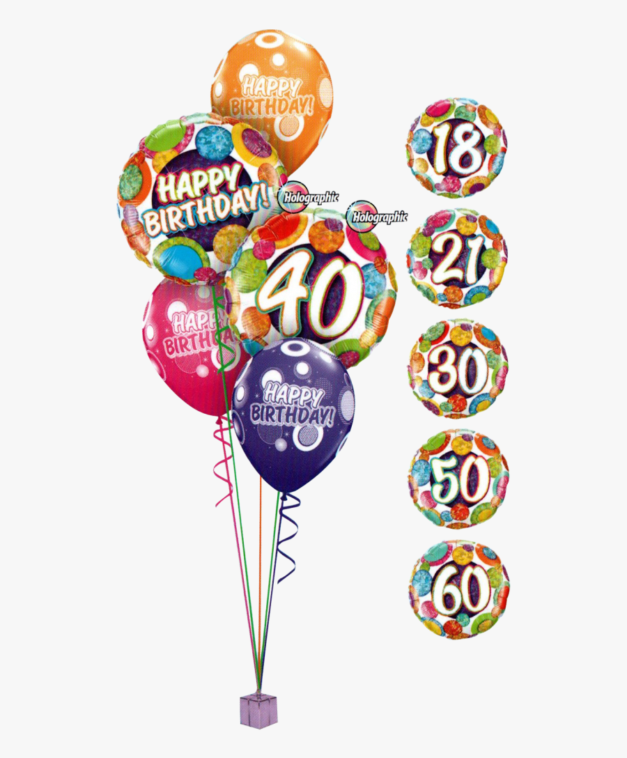 40th Birthday Balloons Classic - 40th Birthday Balloons, Transparent Clipart