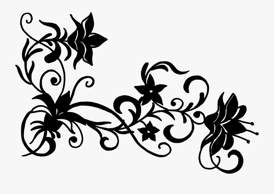 16 Flower Corner Vector Vol - Design Flower Vector Png, Transparent Clipart