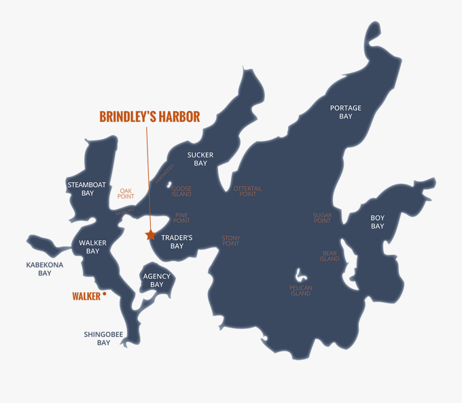 Leech Lake Silhouette, Transparent Clipart