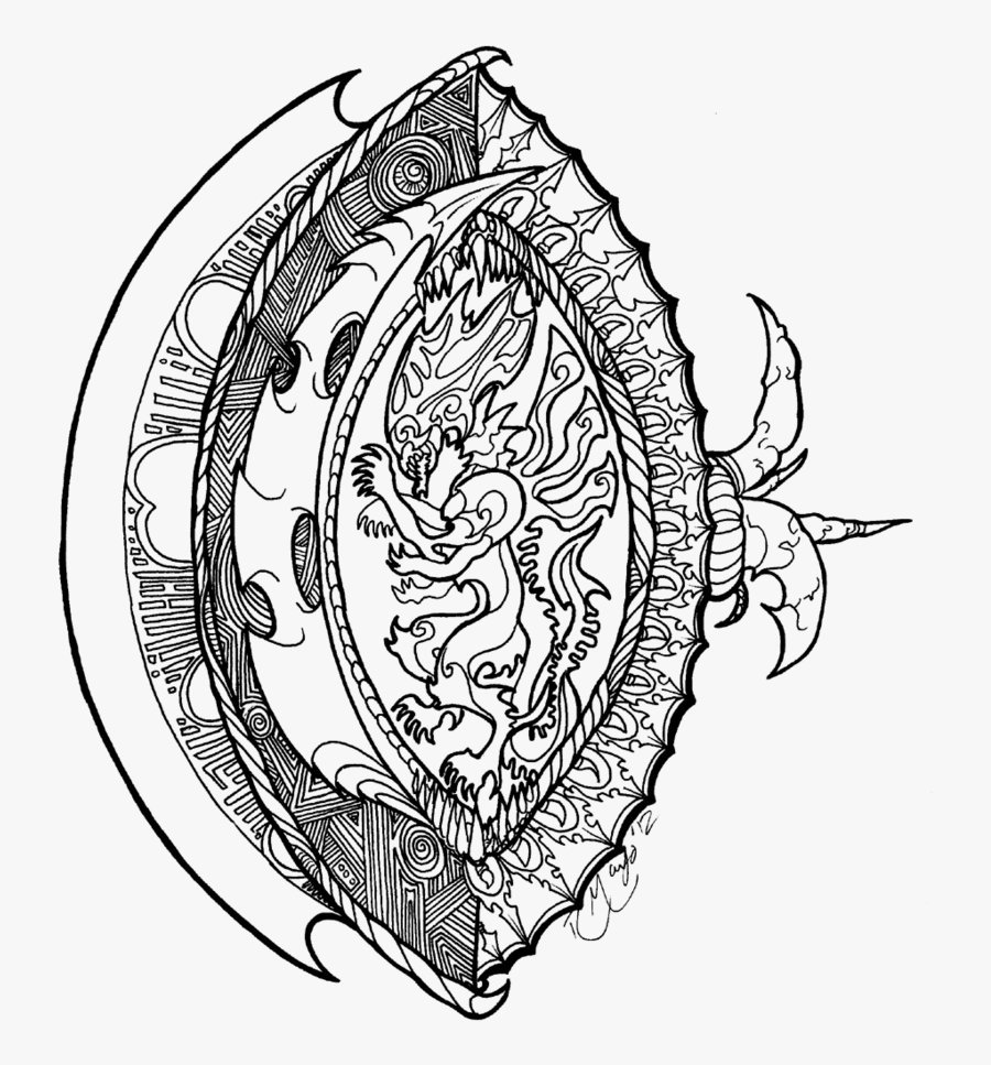 Transparent Crest Clipart - Avp Lineart, Transparent Clipart