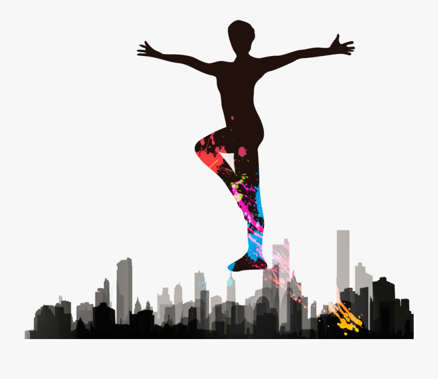Aerobics Dance Silhouette - Aerobic Poster, Transparent Clipart