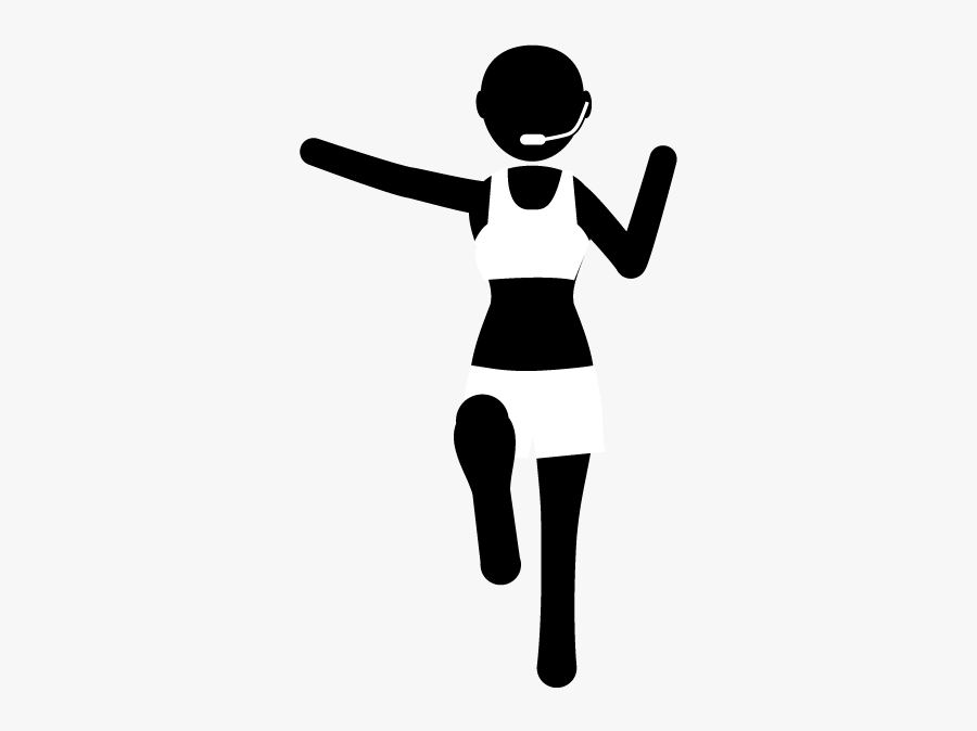 Exercise Clipart Aerobic - Imagen De Fitness Blanco Y Negro, Transparent Clipart