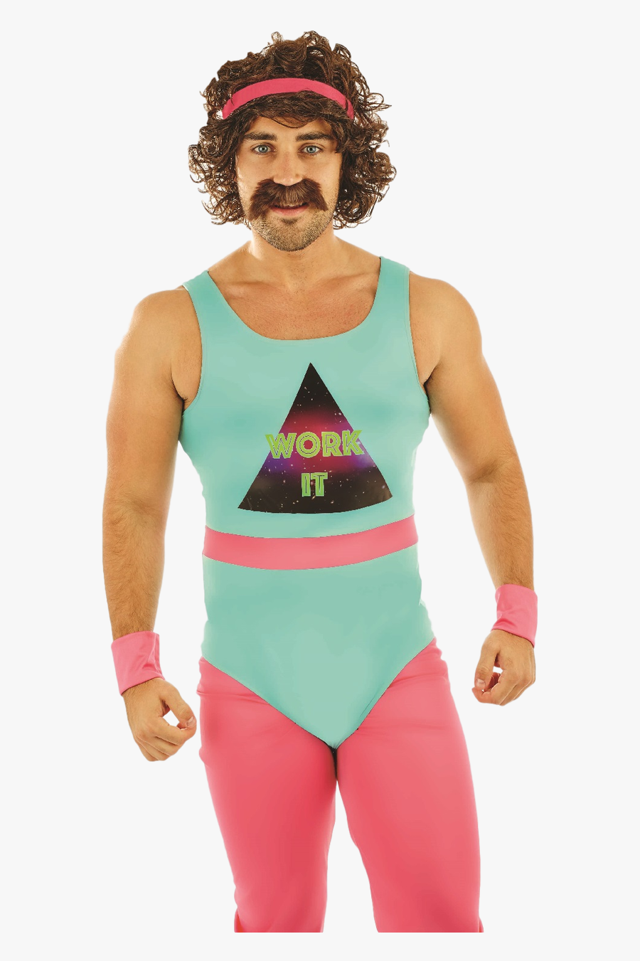 Mens 80s Workout  Fancy Dress Costume Aerobic Outfit 