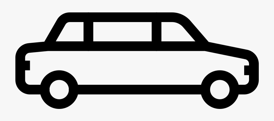 Limousine Car Icon - White Limousine Icon, Transparent Clipart
