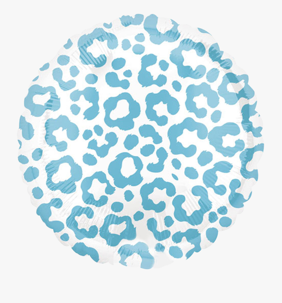 Baby Blue Leopard Print Round Foil Balloon - Fondo Animal Print Rosa, Transparent Clipart
