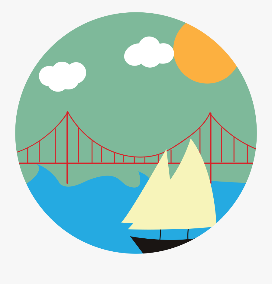 San Fran Sailboat Sticker Clipart , Png Download - Circle, Transparent Clipart