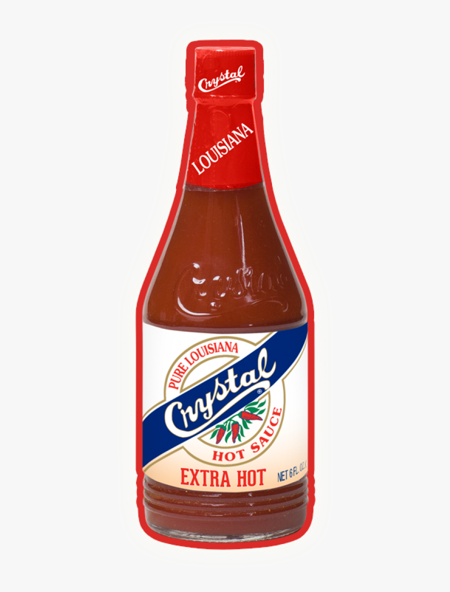 Crystal Extra Hot Sauce 6oz - Glass Bottle, Transparent Clipart