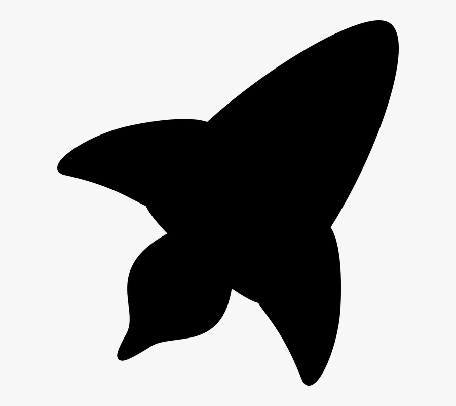 Rocket, Space, Ship, Launch, Orbit, Flight, Black - Space Rocket Black, Transparent Clipart