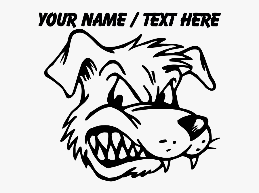 Transparent Mean Dog Clipart - Cartoon Drawing Of A Angry Dog, Transparent Clipart