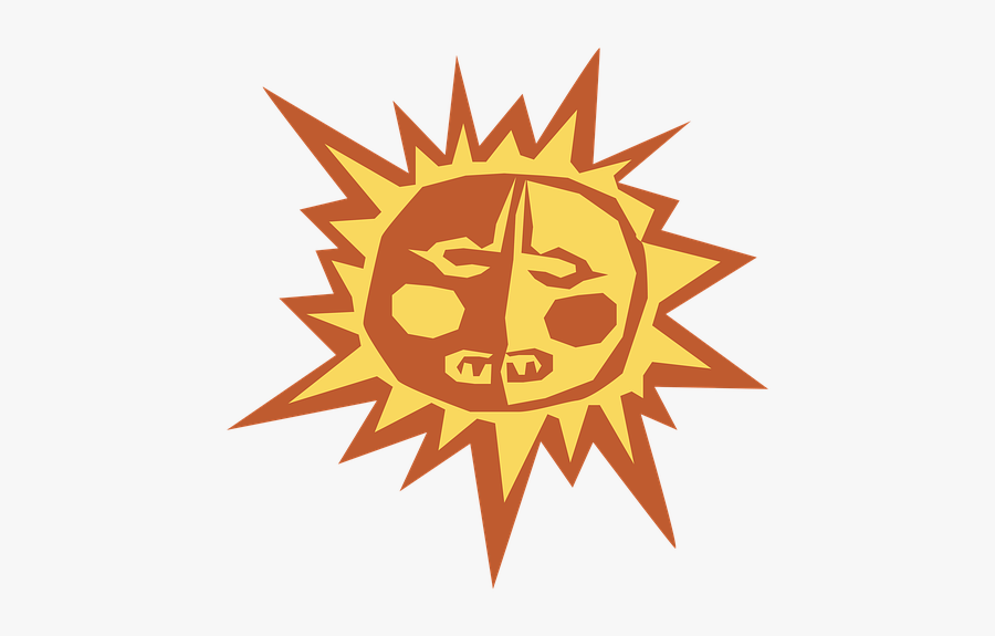 Clipart, Primitive, Sun, Simplified, Early Stage - Emblem, Transparent Clipart