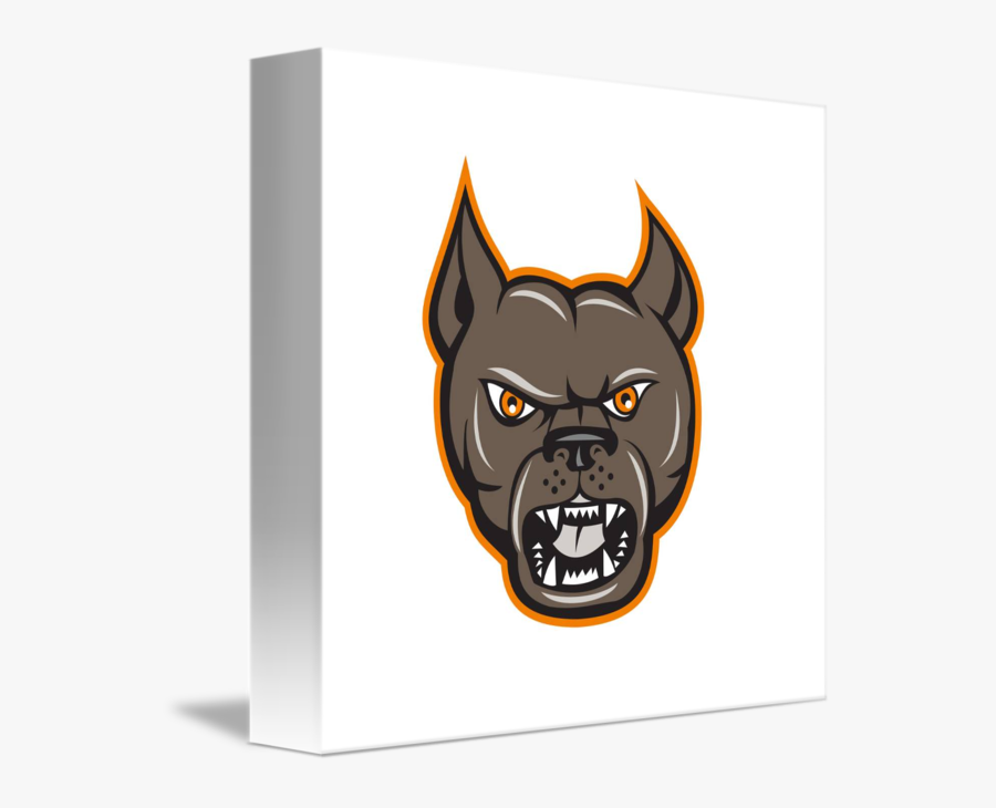 Clip Art Angery Pitbull - Dog, Transparent Clipart