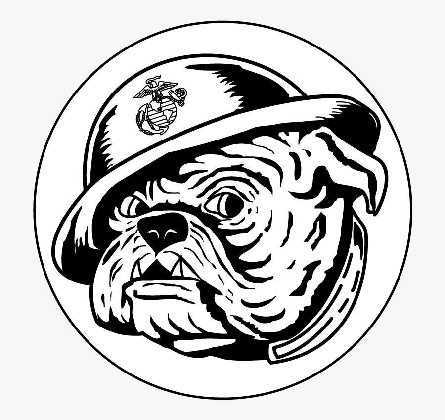 Bulldog Vector Devil Dog - Marine Corps Bulldog Illustration, Transparent Clipart