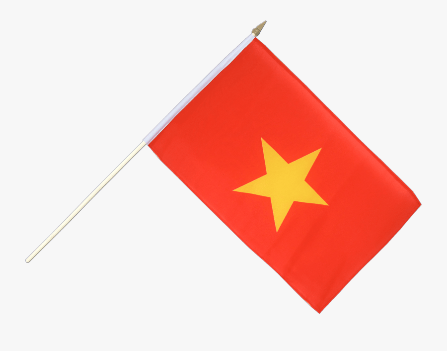 Transparent Vietnam War Clipart - Vietnam Flag On Stick, Transparent Clipart