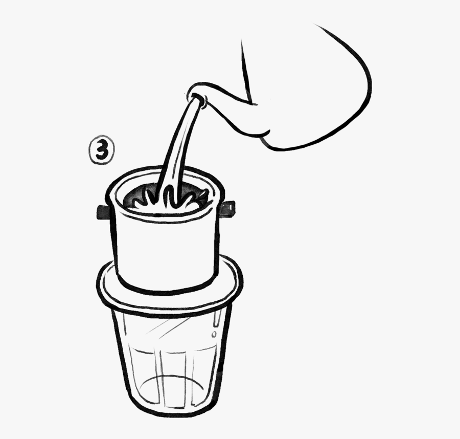 How To Brew Vietnamese Coffee Karmic Circle Coffee - Vietnam Drip Coffee Drawing, Transparent Clipart