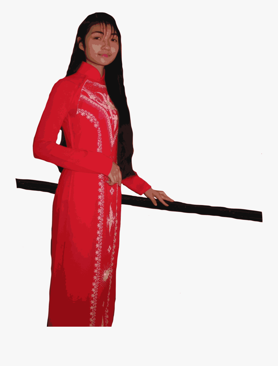 Vietnamese Ao Dai Clip Arts - Vietnam National Costume Pdf, Transparent Clipart