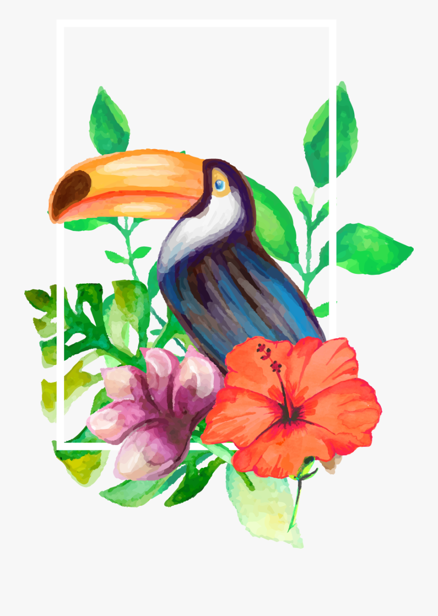 Transparent Toucan Clipart - Dibujo De Flor Realista, Transparent Clipart