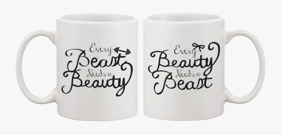 Every Beauty Needs A Beast Couple Coffee Mugs"
 Class="lazyload - Mug, Transparent Clipart