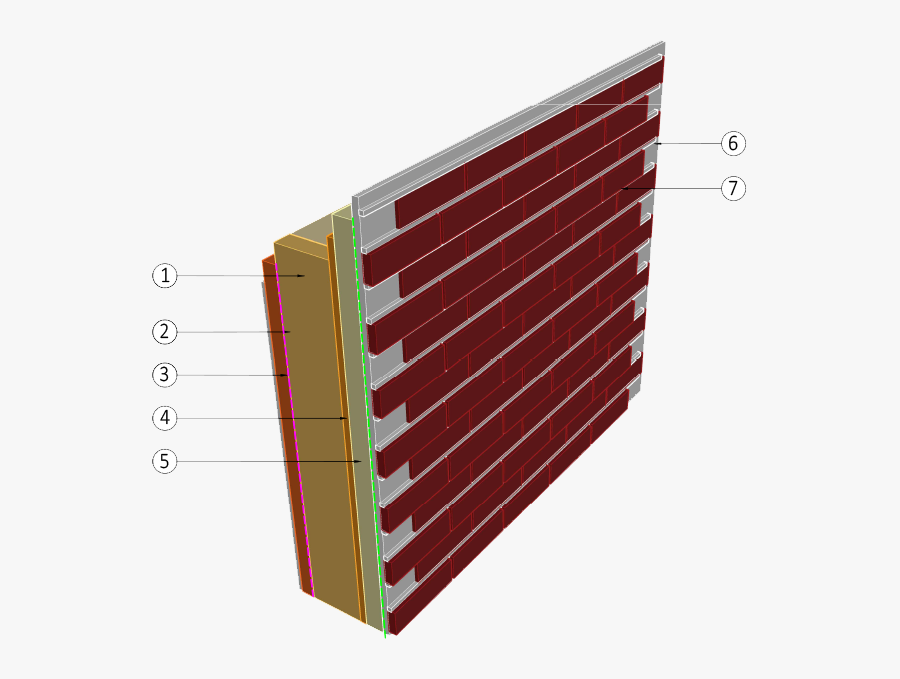 Brick Slip System - Brick Slips On Timber Frame, Transparent Clipart