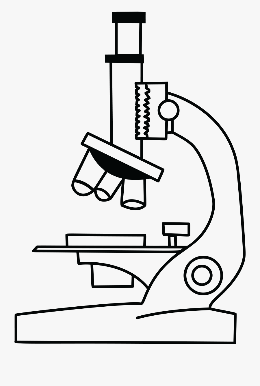 Clip Art Compound Microscope Clipart - Microscope Black And White, Transparent Clipart