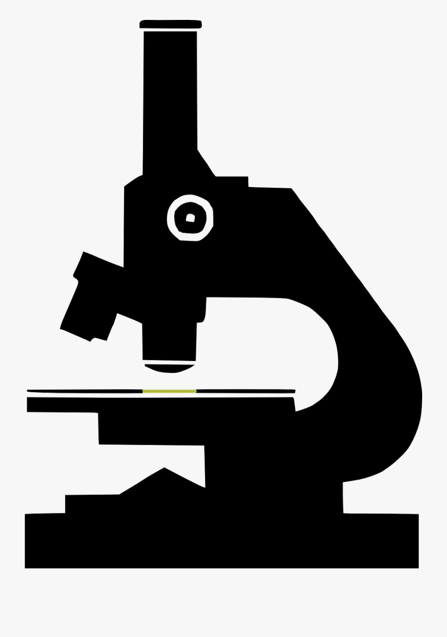 Microscope, Microscopy, Science, Silhouette, Lab - Microscope Black And White, Transparent Clipart