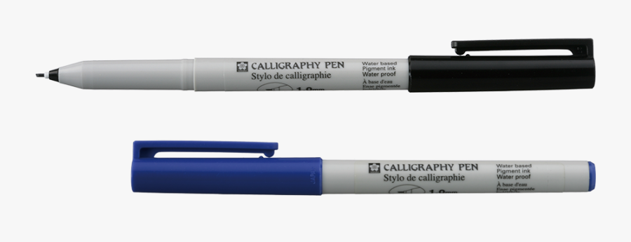 Clip Art Colored Calligraphy Pens - Sakura Calligraphy Pen 2.0 Mm Black, Transparent Clipart