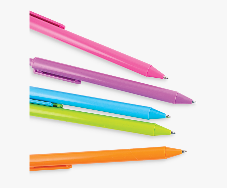 Clip Art Bright Writers Set Of - Colored Pen, Transparent Clipart
