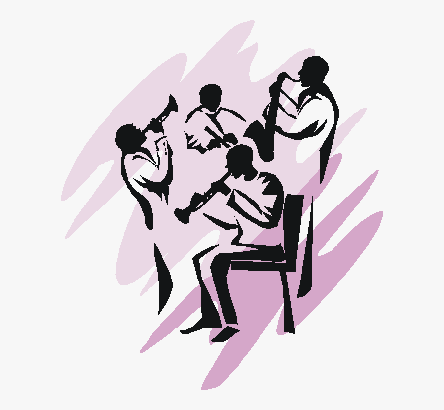Jazz Band Music It"s Within Us - Jazz Band Silhouette, Transparent Clipart
