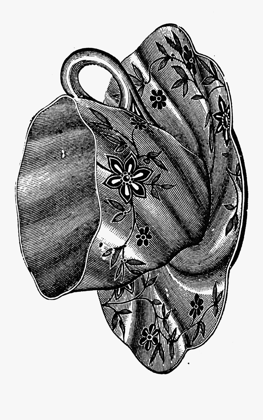 Victorian Teacup Transparent Png Clipart Free Download - Illustration, Transparent Clipart