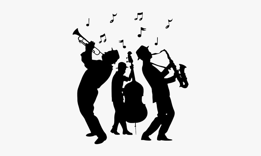 Jazz Band Clipart Free Silhouette - Jazz Band Clip Art, Transparent Clipart