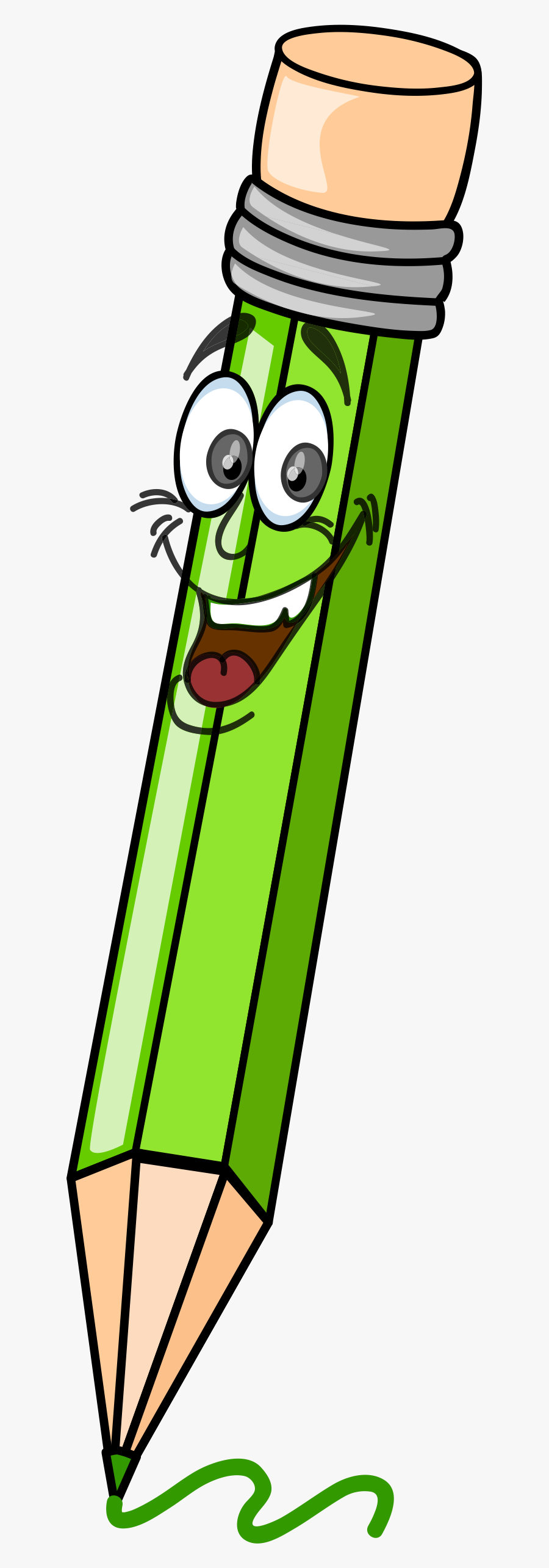 Crayon À Papier Clipart - Веселые Школьные Принадлежности, Transparent Clipart
