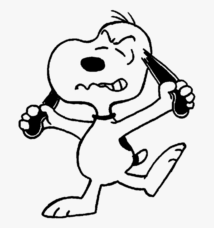 Picture Transparent Library Snoopy Charlie Brown Woodstock - Snoopy Angry, Transparent Clipart