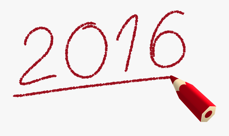 Deco 2016 With Pencil Png Clipart - 2016 With Transparent Background, Transparent Clipart