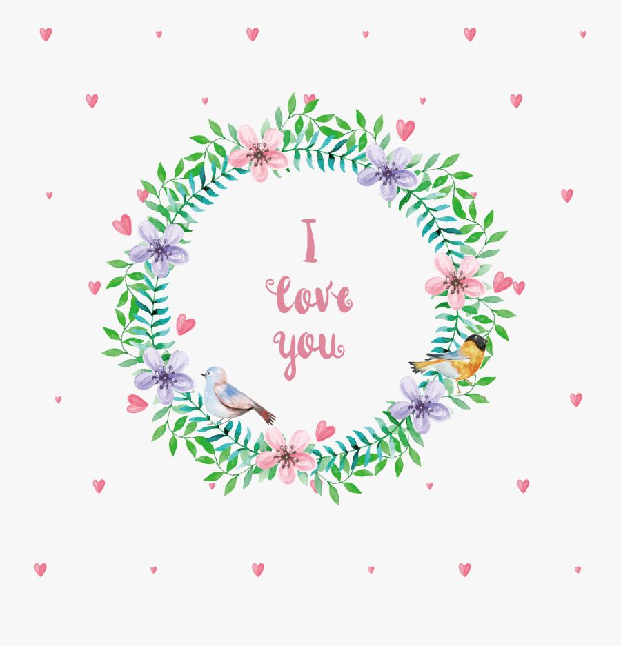 Clipart Black And White Download Watercolor Painting - Fundo Com Coroa De Flores, Transparent Clipart