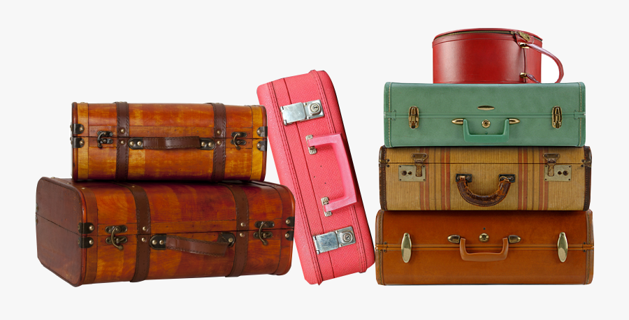 Image - Suitcases - Vintage Suitcase Transparent Background, Transparent Clipart