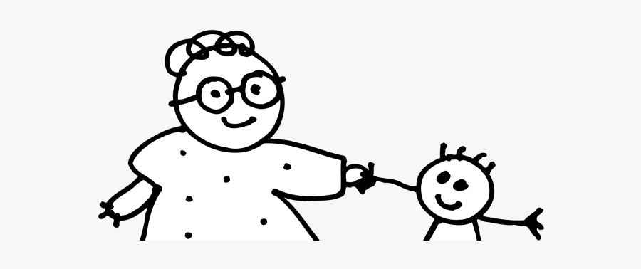 Mom Drawing Cliparts - Hold Hands Clipart Black And White, Transparent Clipart