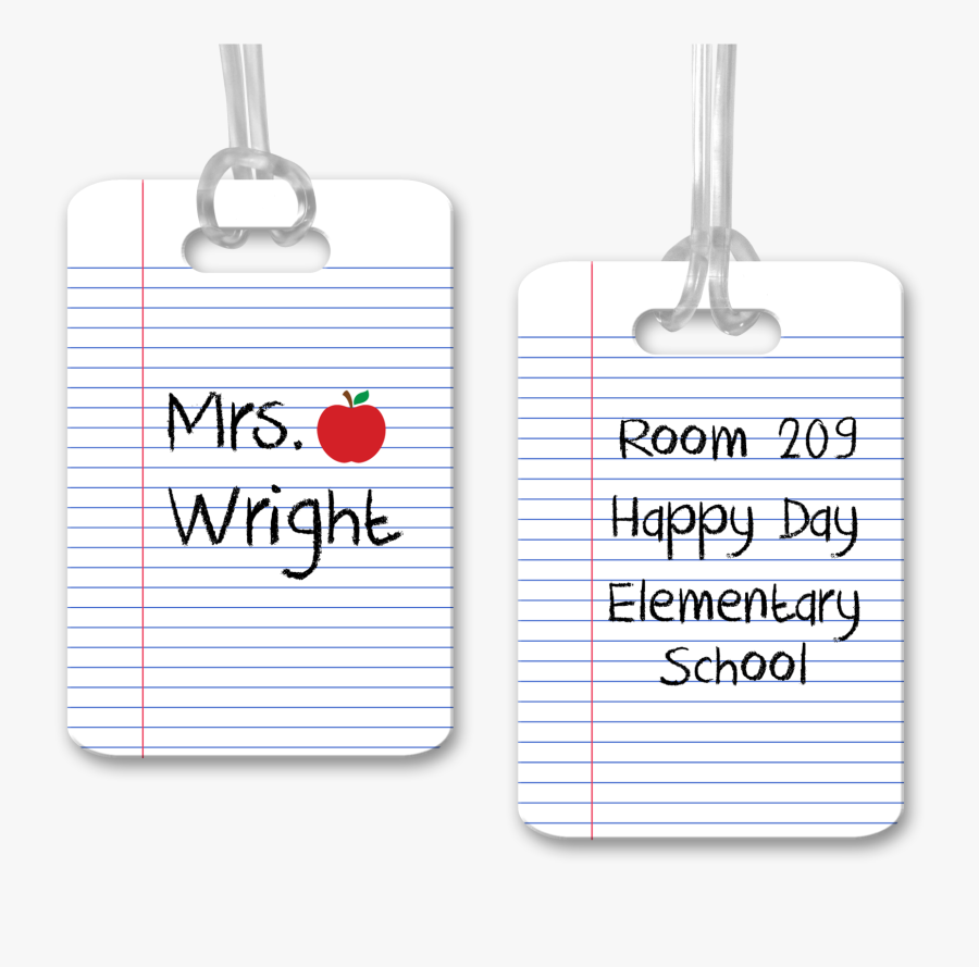 Teacher Bag Tag - Bright Beginnings, Transparent Clipart