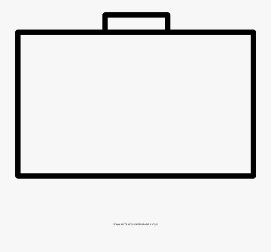 Suitcase Coloring Page - Sign, Transparent Clipart