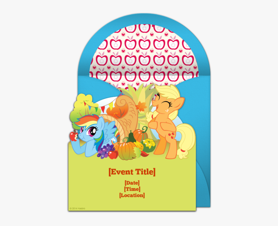 Free Cornucopia Invitations Pony - Cartoon, Transparent Clipart