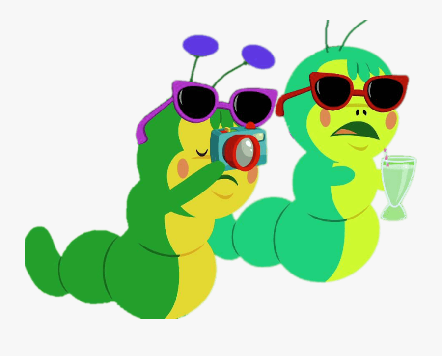 Julius Jr Characters Sylvia And Gloria The Caterpillars - Caterpillar, Transparent Clipart