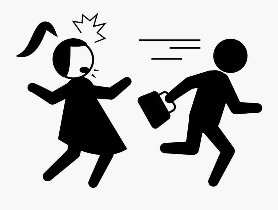 Criminal Running With Stolen Woman Bag Comments - Stolen Icon, Transparent Clipart