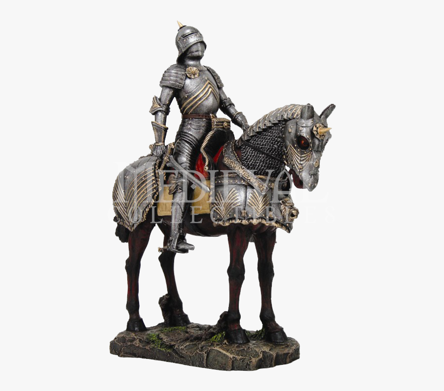 Medieval Knight And Horse, Transparent Clipart